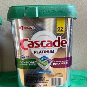 Cascade Platinum Actionpacs, Dishwasher Pods, Fresh Scent (92 ct.)